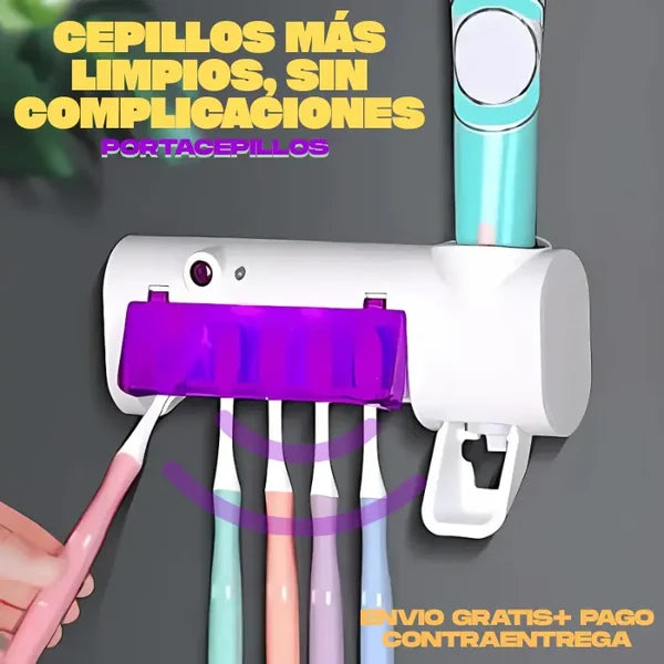 Portacepillos Desinfectante con Luz UV